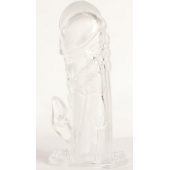 Прозрачная гелевая насадка с клиторальным отростком - 13 см. - Toyfa Basic - во Владимире купить с доставкой