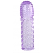 Насадка гелевая фиолетовая с точками, шипами и наплывами - 13,5 см. - Toyfa Basic - во Владимире купить с доставкой Насадка гелевая фиолетовая с точками, шипами и наплывами - 13,5 см. - Toyfa Basic - во Владимире купить с доставкой