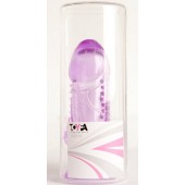 Фиолетовая гелевая насадка с шипами - 13 см. - Toyfa Basic - во Владимире купить с доставкой