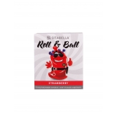 Стимулирующий презерватив-насадка Roll   Ball Strawberry - Sitabella - купить с доставкой во Владимире