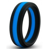 Черно-синее эрекционное кольцо Silicone Go Pro Cock Ring - Blush Novelties - во Владимире купить с доставкой