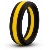 Черно-желтое силиконовое эрекционное кольцо Silicone Go Pro Cock Ring - Blush Novelties - во Владимире купить с доставкой