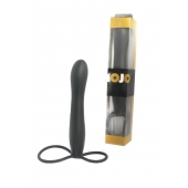 Черная насадка на пенис для двойной стимуляции Mojo BlackJack - 15 см. - Seven Creations - во Владимире купить с доставкой