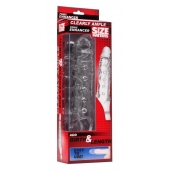 Прозразная закрытая насадка на пенис с поддержкой мошонки Clearly Ample Penis Enhancer - 22 см. - XR Brands - во Владимире купить с доставкой