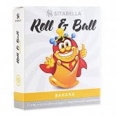 Стимулирующий презерватив-насадка Roll   Ball Banana - Sitabella - купить с доставкой во Владимире