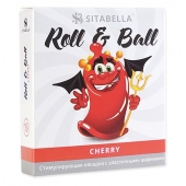 Стимулирующий презерватив-насадка Roll   Ball Cherry - Sitabella - купить с доставкой во Владимире