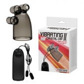 Дымчатая насадка-мастурбатор с вибрацией Vibrating Crystal Cap II - Baile - во Владимире купить с доставкой