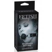 Черный кляп с дырочками Breathable Ball Gag - Pipedream - купить с доставкой во Владимире