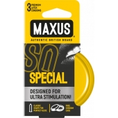 Презервативы с точками и рёбрами в железном кейсе MAXUS Special - 3 шт. - Maxus - купить с доставкой во Владимире