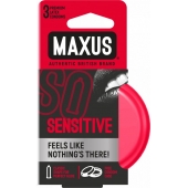 Ультратонкие презервативы в железном кейсе MAXUS Sensitive - 3 шт. - Maxus - купить с доставкой во Владимире