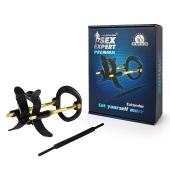 Черно-золотистый экстендер для пениса Sex Expert - Sex Expert - во Владимире купить с доставкой