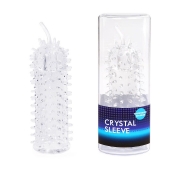 Закрытая рельефная насадка Crystal sleeve с усиками - 12 см. - Erowoman-Eroman - во Владимире купить с доставкой