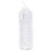 Закрытая рельефная насадка Crystal sleeve с усиками - 12 см. - Erowoman-Eroman - во Владимире купить с доставкой