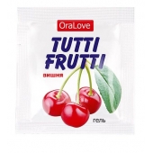 Пробник гель-смазки Tutti-frutti с вишнёвым вкусом - 4 гр. - Биоритм - купить с доставкой во Владимире