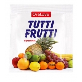 Пробник гель-смазки Tutti-frutti со вкусом тропических фруктов - 4 гр. - Биоритм - купить с доставкой во Владимире