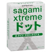 Презервативы Sagami Xtreme SUPER DOTS с точками - 3 шт. - Sagami - купить с доставкой во Владимире