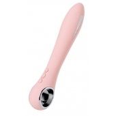 Розовый силиконовый вибратор с электростимуляцией GALVANI VIBE - 21 см. - ToyFa - купить с доставкой во Владимире