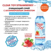 Очищающий спрей для игрушек CLEAR TOY Strawberry - 100 мл. - Биоритм - купить с доставкой во Владимире