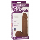 Насадка-мулат для трусиков Vac-U-Lock 6  ULTRASKYN Cock - 17,3 см. - Doc Johnson - купить с доставкой во Владимире