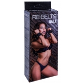 Черные кожаные наручники Naila - Rebelts - купить с доставкой во Владимире