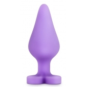Фиолетовая анальная пробка Naughty Candy Heart Do Me Now - 8,9 см. - Blush Novelties - купить с доставкой во Владимире