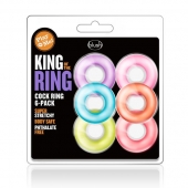 Набор из 6 эрекционных колец King of the Ring - Blush Novelties - во Владимире купить с доставкой