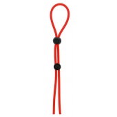 Красное лассо на пенис с двумя бусинами STRETCHY LASSO CAGE - Dream Toys - во Владимире купить с доставкой