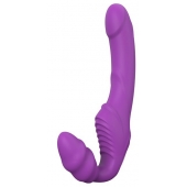 Фиолетовый безремневой вибрострапон DOUBLE DIPPER - Dream Toys - купить с доставкой во Владимире