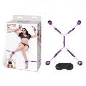 Фиолетовый набор фиксаций на кровати Classic Bedspreader - Lux Fetish - купить с доставкой во Владимире