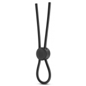 Черное силиконовое лассо на пенис SILICONE LOOP COCK RING - Blush Novelties - во Владимире купить с доставкой