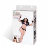 Чёрные манжеты для фиксации на кровати Bondage Bed Strap - Lux Fetish - купить с доставкой во Владимире