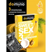 Презервативы для орального секса DOMINO Sweet Sex с ароматом тропических фруктов - 3 шт. - Domino - купить с доставкой во Владимире