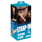 Силиконовый полый страпон на ремнях Silicone Strap-on - 16 см. - Orion - купить с доставкой во Владимире