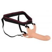 Силиконовый полый страпон на ремнях Silicone Strap-on - 16 см. - Orion - купить с доставкой во Владимире