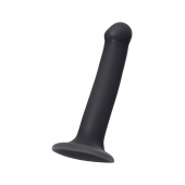 Черный фаллос на присоске Silicone Bendable Dildo M - 18 см. - Strap-on-me купить во Владимире с доставкой в Orgasmix.ru Черный фаллос на присоске Silicone Bendable Dildo M - 18 см. - Strap-on-me - купить с доставкой во Владимире