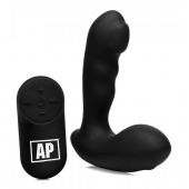 Черный стимулятор простаты Alpha-Pro 7X P-Milker Silicone Prostate Stimulator with Milking Bead - XR Brands - во Владимире купить с доставкой