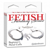 Металлические наручники Beginner s Metal Cuffs - Pipedream - купить с доставкой во Владимире