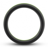 Черно-зеленое эрекционное кольцо Silicone Go Pro Cock Ring - Blush Novelties - во Владимире купить с доставкой