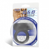 Черное двойное силиконовое кольцо С B GEAR - BlueLine - во Владимире купить с доставкой