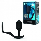 Черное эрекционное кольцо с анальным плагом Snug   Tug - b-Vibe - во Владимире купить с доставкой