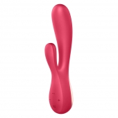 Красный вибратор-кролик Satisfyer Mono Flex с управлением через приложение - 20,4 см. - Satisfyer купить во Владимире с доставкой в Orgasmix.ru Красный вибратор-кролик Satisfyer Mono Flex с управлением через приложение - 20,4 см. - Satisfyer