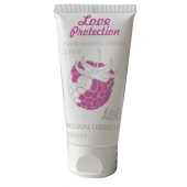 Лубрикант на водной основе с ароматом малины Love Protection Raspberry - 50 мл. - Lola Games - купить с доставкой во Владимире
