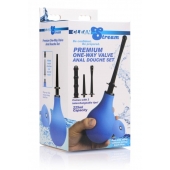 Анальный душ с 3 насадками Premium One-way Valve Anal Douche Set - XR Brands - купить с доставкой во Владимире
