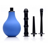 Анальный душ с 3 насадками Premium One-way Valve Anal Douche Set - XR Brands - купить с доставкой во Владимире