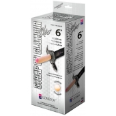 Пояс-трусики с насадкой Glamour Silver - 15,5 см. - LOVETOY (А-Полимер) - купить с доставкой во Владимире