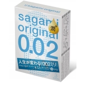 Ультратонкие презервативы Sagami Original 0.02 Extra Lub с увеличенным количеством смазки - 3 шт. - Sagami - купить с доставкой во Владимире