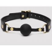 Черный кляп-шар Bound to You Faux Leather Ball Gag - Fifty Shades of Grey - купить с доставкой во Владимире