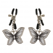 Зажимы на соски с бабочками Butterfly Nipple Clamps - Pipedream - купить с доставкой во Владимире