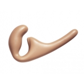 Бежевый безремневой страпон Seduction - 20,5 см. - Lola Games - купить с доставкой во Владимире