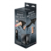 Черный женский пояс BEST SELECT с 3 насадками и вибрацией - LOVETOY (А-Полимер) - купить с доставкой во Владимире